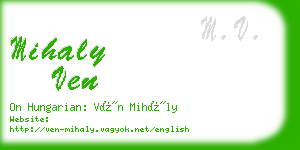 mihaly ven business card